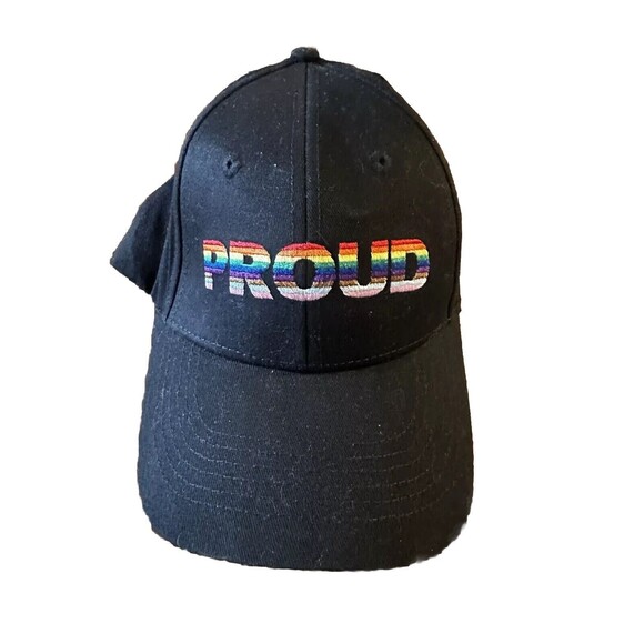 Phluid Project PROUD Black Embroidered Baseball Cap With Adjustable Strap - Picture 2 of 5